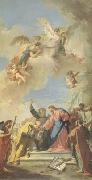 Christ giving the Keys of Paradise to St Peter (mk05) PITTONI, Giambattista